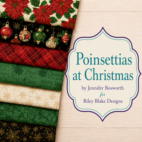 Poinsettias at Christmas by Jennifer Bosworth for Riley Blake Designs