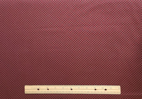 St Nicole Designs and Benartex Inc - Dark Red and Dark Brown Check Fabric