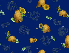 M50 Surf's Up - Bundle #8 Features Honey Bees and Flowers Please (Wilmington Prints)