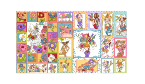 Blossoms by Loralie Harris Loralie Designs 692-165 Fabric Panel - 24"x44"