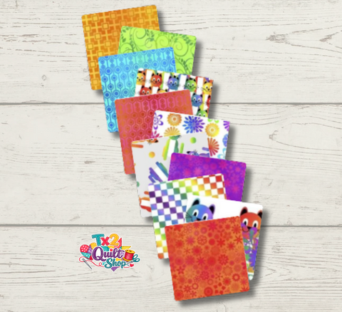 PAWsitivity by Jason Yenter for In the Beginning Fabrics - 11-Piece Fat Quarter Bundle (White)