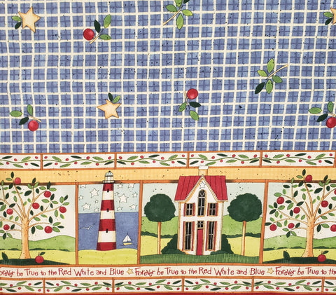 Daisy Kingdom #0306 "Forever Be True Border" Beth Yarbough for Springs - 60" Wide Fabric