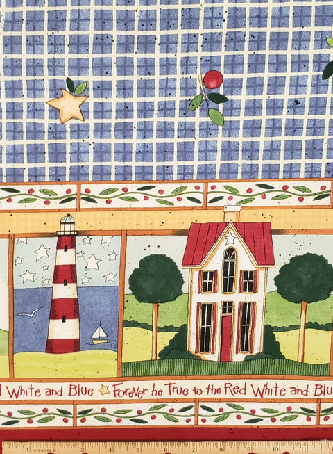 Daisy Kingdom #0306 "Forever Be True Border" Beth Yarbough for Springs - 60" Wide Fabric