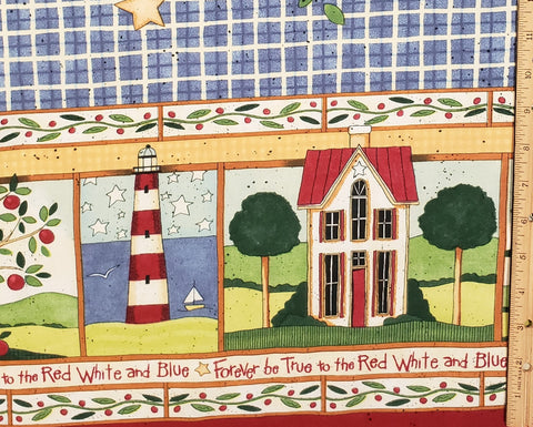Daisy Kingdom #0306 "Forever Be True Border" Beth Yarbough for Springs - 60" Wide Fabric