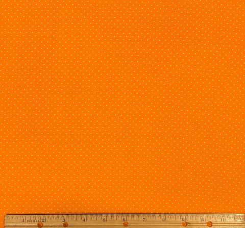 CP28826 Quilters Showcase - Bright Orange Fabric / White Pin Dot