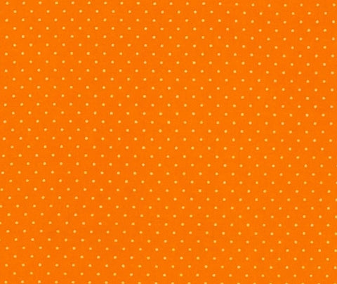 CP28826 Quilters Showcase - Bright Orange Fabric / White Pin Dot