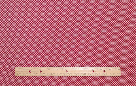 Faye Burgos for Marcus Fabrics Gallery in Red - Dark Red Fabric / White Diamond Print