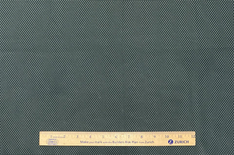 Dark Green Fabric / White Polka Dot Print - Selvage to Selvage Print