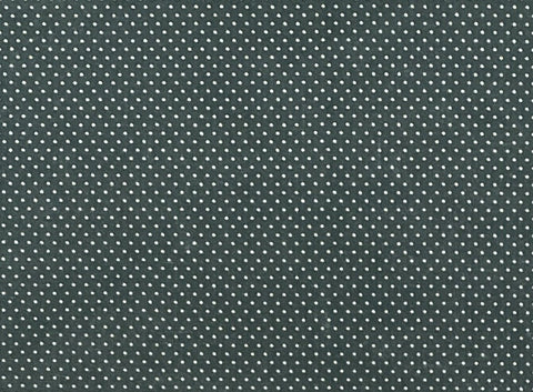 Dark Green Fabric / White Polka Dot Print - Selvage to Selvage Print