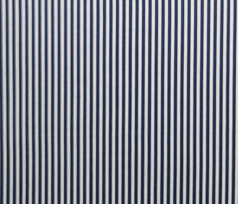 Dark Blue and White Vertical Stripe (Parallel to Selvage) Fabric - Selvage to Selvage Print