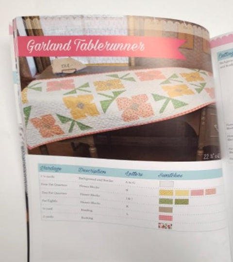 Garland Table Runner Kit - BONUS: Tablerunner Bliss book by Sherri Falls of This & That Pattern Company