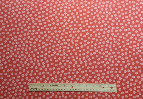 Patt# 6700 Blank Quilting 2012 - Salmon Pink Fabric / Coral, White Dot Print
