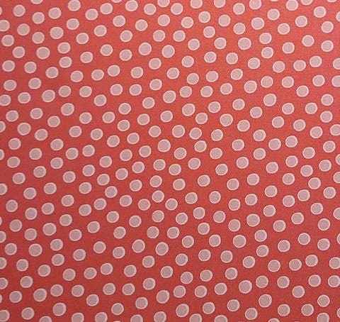 Patt# 6700 Blank Quilting 2012 - Salmon Pink Fabric / Coral, White Dot Print