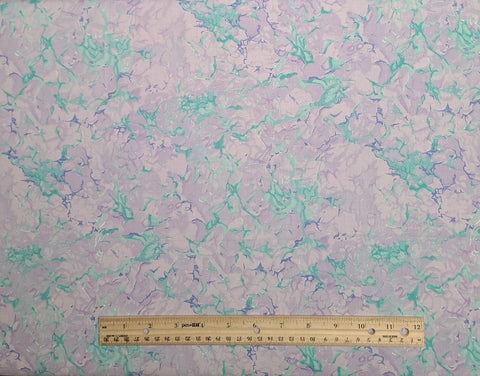 The Painted Desert by Hoffman California Fabrics - Lavender, Purple, Blue/Green Impressionist-Style Flower Print Fabric