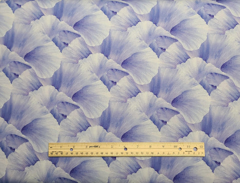 Lush DP24192 by Hilary Mayes for Northcott - Lavender Packed Iris Petal Print Fabric