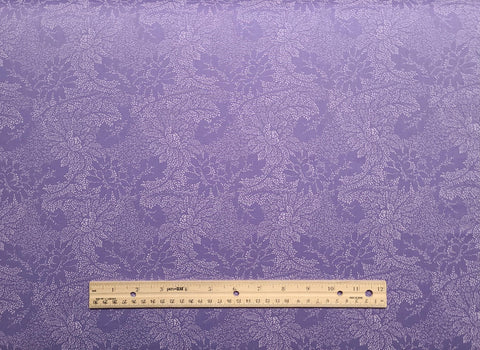 J. Gutcheon - The American Classic Line -  Lavender Tonal Leaf Flower Pattern Fabric