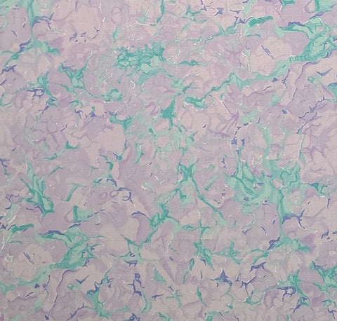 The Painted Desert by Hoffman California Fabrics - Lavender, Purple, Blue/Green Impressionist-Style Flower Print Fabric