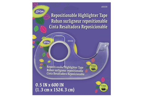 Dritz Repositionable Highlighter Tape / 1/2"x600" / 40038