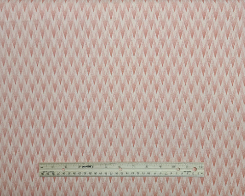 Coral Tone-on-Tone "V" Print Fabric - Selvage to Selvage Print