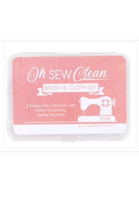 Oh Sew Clean Brush and Cloth Set - Pink - Its Sew Emma