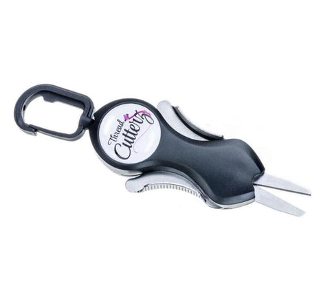 Thread Cutterz LED Snips - Long Nose Stainless Steel Snippers with Serrated Blade, Retractable Cord and Clip