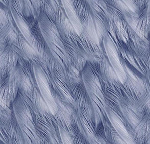 The Great Blue by Deborah Edwards for Northcott 24032-44 Blue Feathers