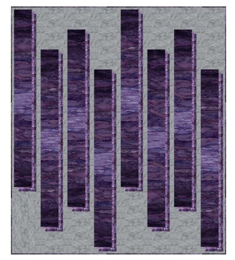 Stratify designed by Patti Carey Patti's Patchwork / Includes Lap (48"x61-1/2") and Queen (98-1/2"x113-1/2") / PC-278