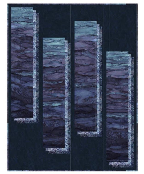 Stratify designed by Patti Carey Patti's Patchwork / Includes Lap (48"x61-1/2") and Queen (98-1/2"x113-1/2") / PC-278