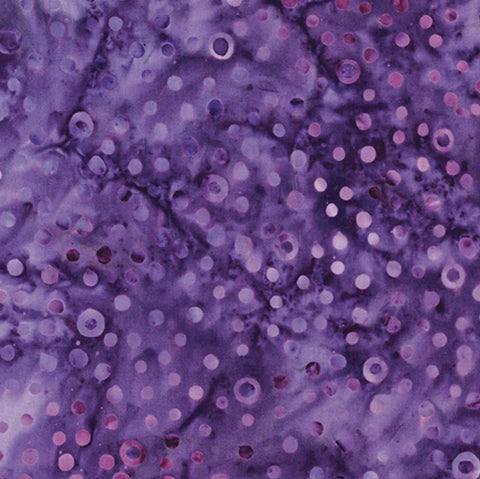 Bubbles Grape Bali Palette Berries 9210-66 - Purple, Grape, Lavender Batik Fabric / Tonal Bubble Print