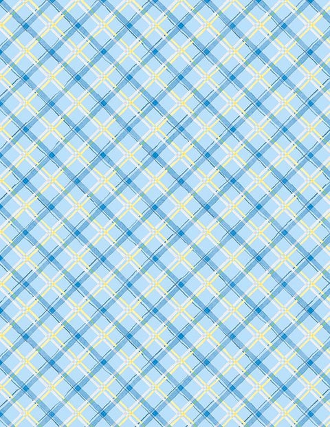 Gnome-Grown by Wilmington Prints - 3023 39877 451 - Plaid Blue Fabric