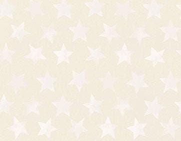 America The Beautiful by Heatherlee Chan for Clothworks - Flag Stars - Light Khaki - Light Khaki Fabric / White 'Dry-Brush' Stars(Appr 3/4")