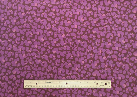 Cosmo Chic by Material Girls Studios 3565-88 Petals Raisin by Benartex - Raisin Colored Fabric / Purple Tonal Stylized Flower Print