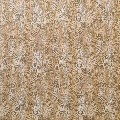 South Pacific 2467-33 Pacifica Paisley Honey Benartex - Honey, Golden Tan, Brown Packed Paisley Print Fabric