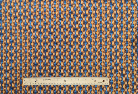 Toscana Stripe by Benartex - Tan, Brown, Blue, Cream Patterned Fabric