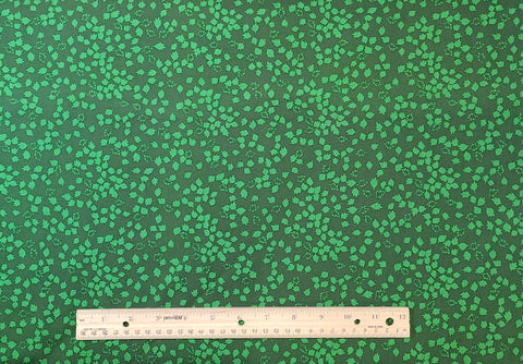 Allure 3788-60064-6 for Exclusively Quilters - Dark Green Fabric / Green Tossed Leaf Print