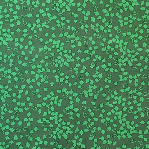 Allure 3788-60064-6 for Exclusively Quilters - Dark Green Fabric / Green Tossed Leaf Print