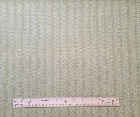 Silk Road Cassandra Zig Zag 3415-44 Benartex - Drab Olive Green Zig Zag Pattern Fabric