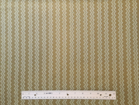 Silk Road Cassandra Zig Zag 3415-47 Benartex - Harvest Gold Zig Zag Pattern Fabric