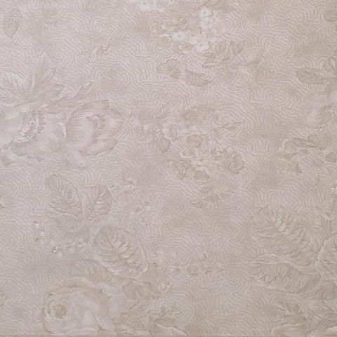 Park Avenue Tonal Limestone 4020-22 by 3 Sisters for Moda - Tan and White Tonal Fabric / Tone-on-Tone Maze and Rose Print