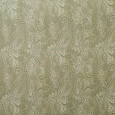 South Pacific 2467-44 Pacifica Paisley Leaf Benartex - Leaf Green Tonal Fabric / Tone-on-Tone Paisley Print