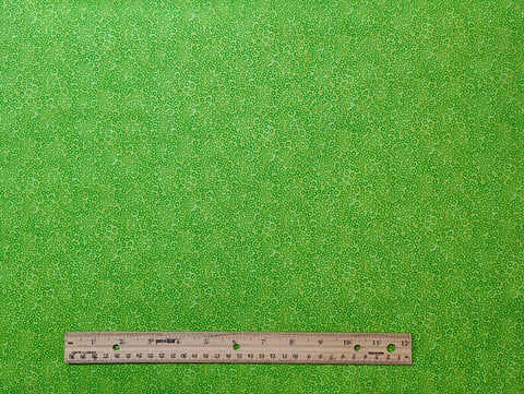 Candy Dots BTR5786 Lime Blank Quilting - Bright Lime Green Tonal Bubble Dot Print Fabric