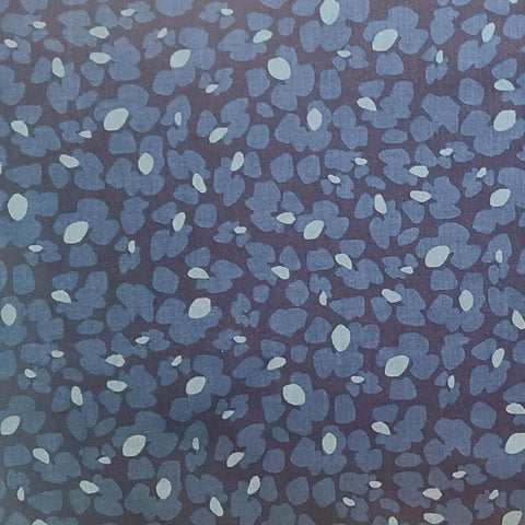 Cosmo Chic by Material Girls Studios 3565-58 Petals Indigo by Benartex - Indigo Fabric / Navy, Dark Aqua Abstract Flower Petal Print
