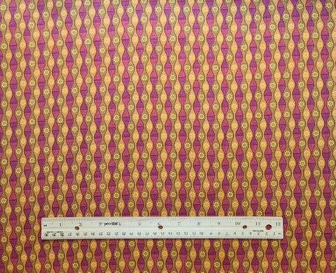 Toscana Stripe Ravello 1688-26 for Benartex - Red, Gold, Green Mediterranean Style Stripe Fabric