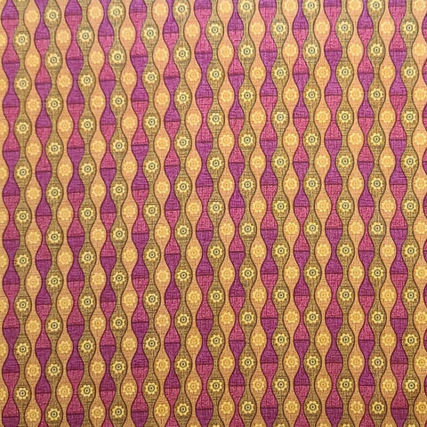 Toscana Stripe Ravello 1688-26 for Benartex - Red, Gold, Green Mediterranean Style Stripe Fabric