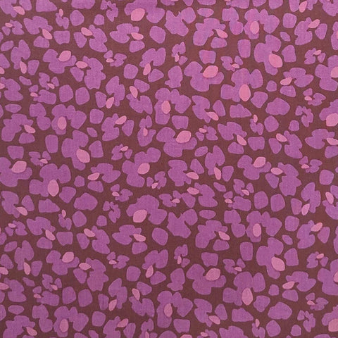 Cosmo Chic by Material Girls Studios 3565-88 Petals Raisin by Benartex - Raisin Colored Fabric / Purple Tonal Stylized Flower Print