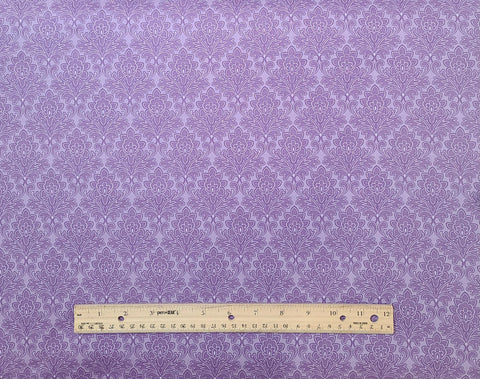 Modern Edge by Jennifer Young 3356-62 for Benartex - Lavender Fabric / Dark Lavender Flower Pattern