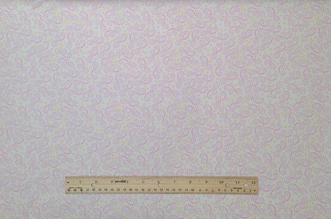 Cosmopolitan for Exclusively Quilters 60098-1 - White Fabric / Pink and Yellow Dot Pattern