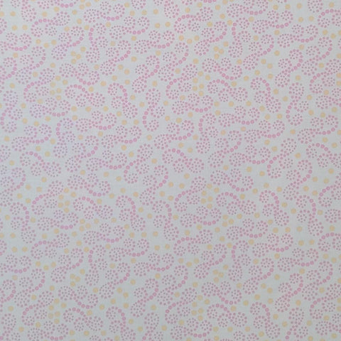 Cosmopolitan for Exclusively Quilters 60098-1 - White Fabric / Pink and Yellow Dot Pattern
