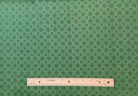 Harvest Reflections 3361-88 Benartex - Bottle Green Fabric / Dark Green Medallion Print