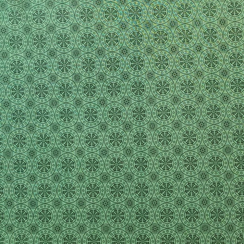 Harvest Reflections 3361-88 Benartex - Bottle Green Fabric / Dark Green Medallion Print